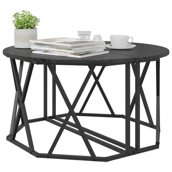vidaXL Kaffebord svart eik 80x80x42 cm laget av tre