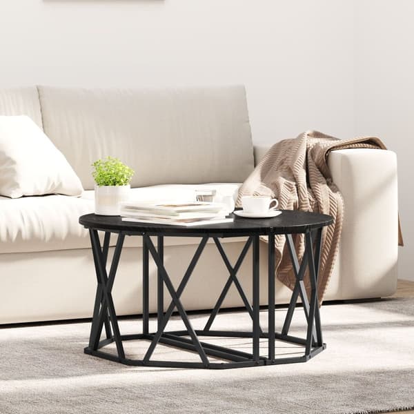 vidaXL Kaffebord svart eik 80x80x42 cm laget av tre