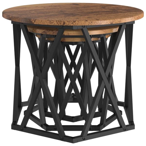 vidaXL Nesting Sidebord 3 stk Gammelt Tre