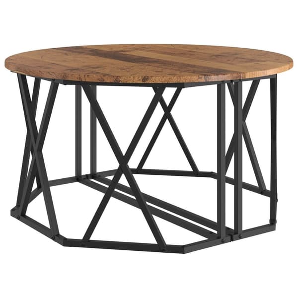 vidaXL Kaffebord Gammelt Tre 80x80x42 cm Ingeniørtre
