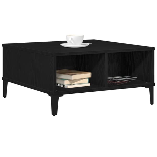 vidaXL Kaffebord Svart Eik 60x60x30 cm Konstruert Tre