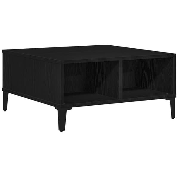 vidaXL Kaffebord Svart Eik 60x60x30 cm Konstruert Tre