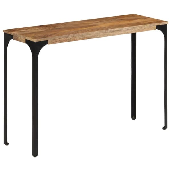 vidaXL Konsolipöytä ruskea 110x35x76 cm täysi mangopuu ja rauta