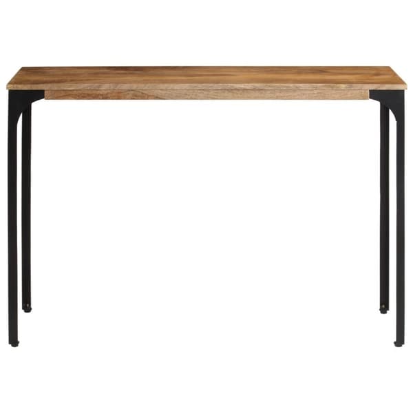 vidaXL Konsolipöytä ruskea 110x35x76 cm täysi mangopuu ja rauta