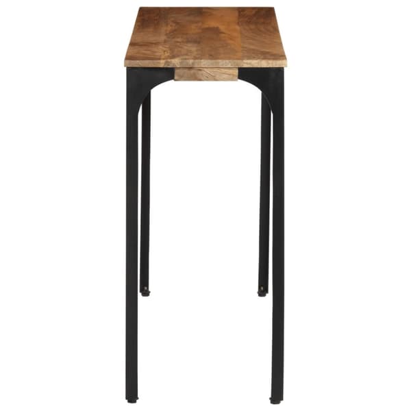 vidaXL Konsolipöytä ruskea 110x35x76 cm täysi mangopuu ja rauta