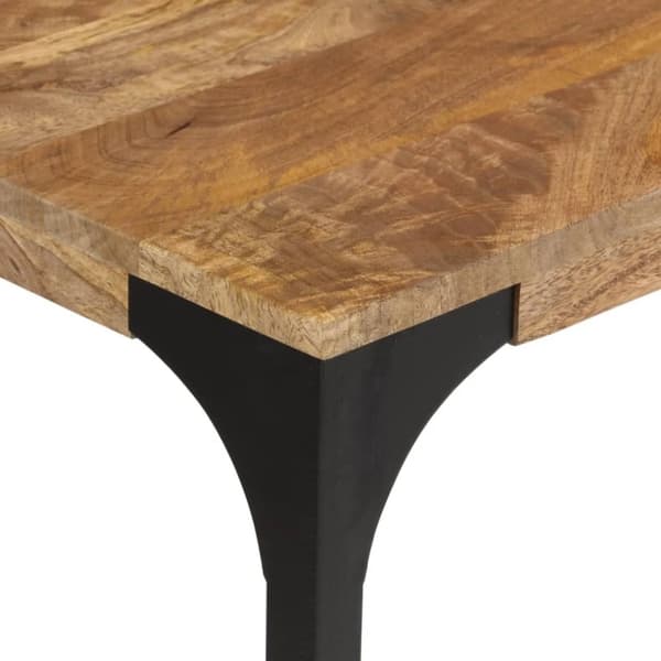 vidaXL Konsolipöytä ruskea 110x35x76 cm täysi mangopuu ja rauta