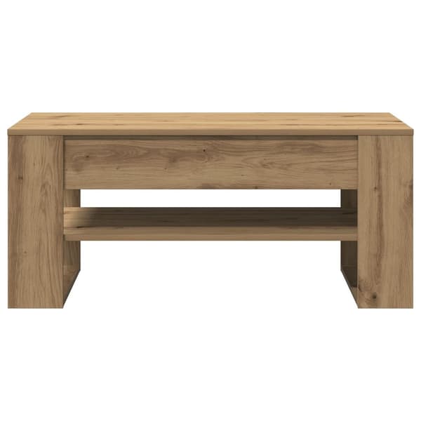 vidaXL Sofabord Artisan egetræ Massivt egetræ Medium Sofabord