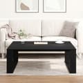 Miniatyrbillede 5 af 10: vidaXL Sofabord Sort egetræ Konstrueret træ 100 x 100 x 35 cm Robust