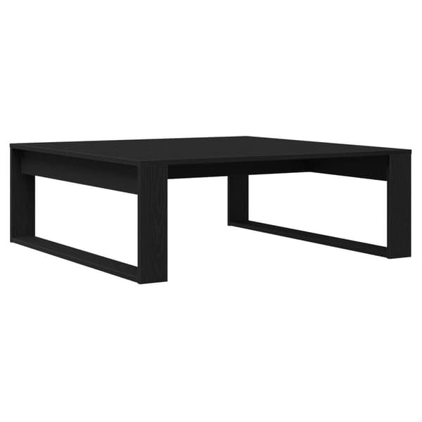 vidaXL Sofabord Sort egetræ Konstrueret træ 100 x 100 x 35 cm Robust