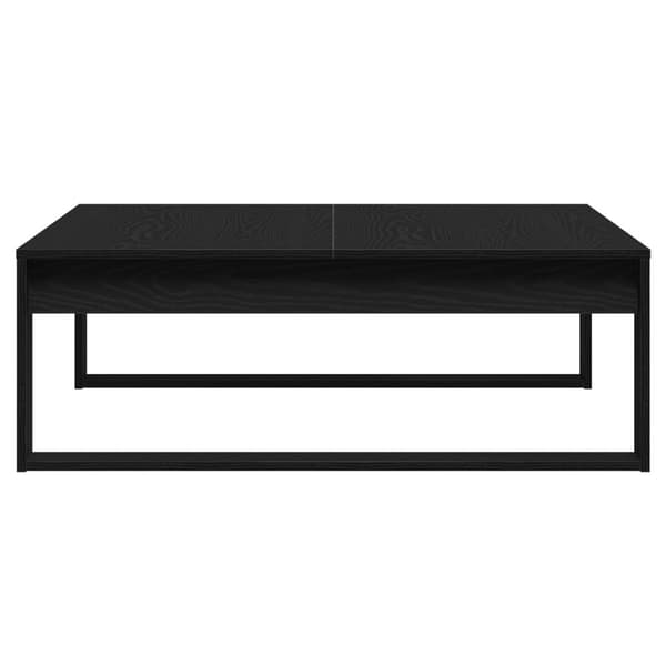 vidaXL Sofabord Sort egetræ Konstrueret træ 100 x 100 x 35 cm Robust