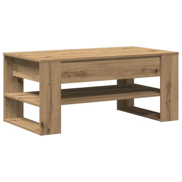 vidaXL Kaffe bord Artisan Eik 102x55x45 cm Konstruert Tre