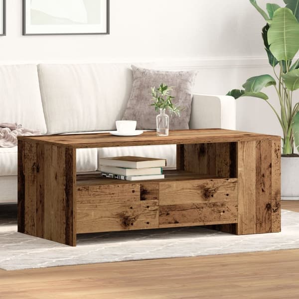 vidaXL Kaffebord Gamle Tre 102x55x43,5 cm Konstruert Tre