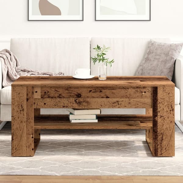 vidaXL Kaffebord i Gamle Tre 102x55x45 cm Laget av Tre