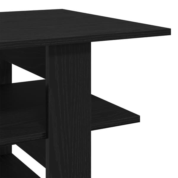 vidaXL Kaffebord Svart Eik 102x55x42 cm Konstruert Tre