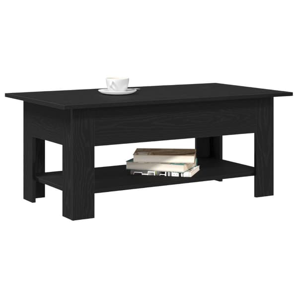 vidaXL Kaffebord svart eik 102x55x42 cm konstruert tre
