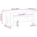 Miniatyrbilde 10 av 10: vidaXL Kaffebord svart eik 102x55x42 cm konstruert tre