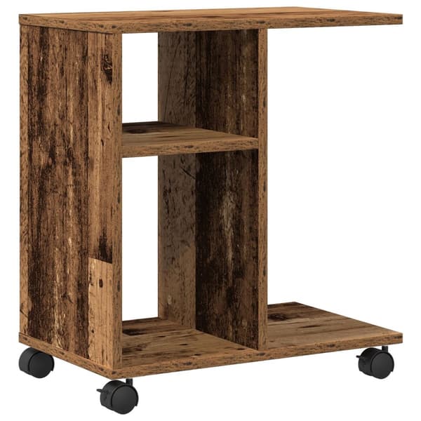 vidaXL Sidebord med Hjul i Gammelt Tre 50x30x55 cm av Ingeniørtre