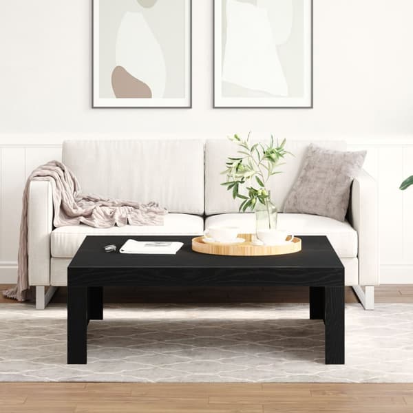 vidaXL Kaffe Bord Svart ek Trä 100 x 100 x 35 cm Hållbar Kaffe Bord
