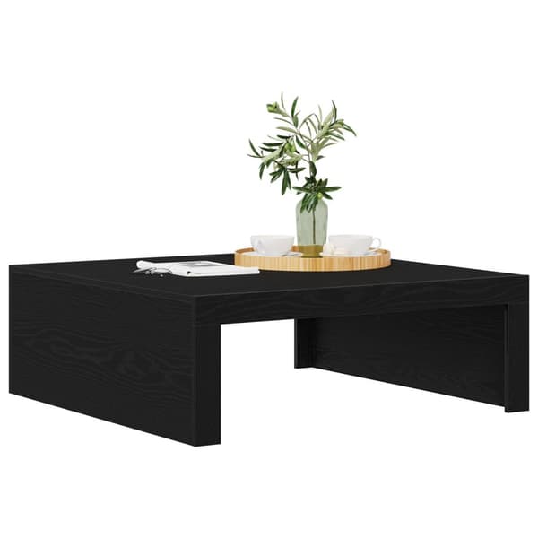 vidaXL Svart Eik Kaffebord - 100x100x35 cm Laget av konstruert tre