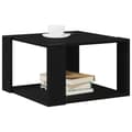 Miniatyrbillede 3 af 10: vidaXL Sofabord Sort egetræ Konstrueret træ 85 x 55 x 31 cm Solidt