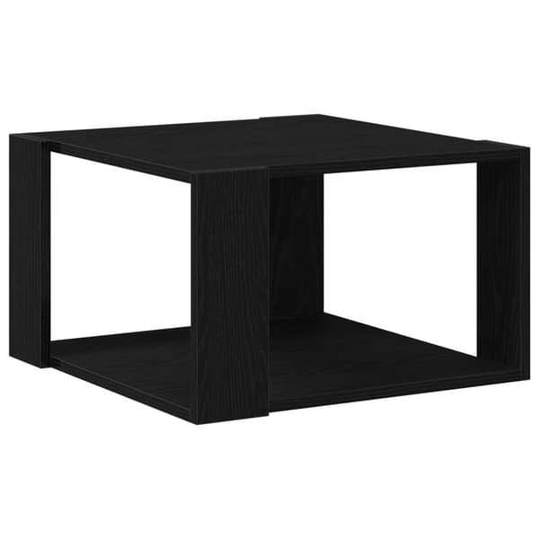vidaXL Sofabord Sort egetræ Konstrueret træ 85 x 55 x 31 cm Solidt