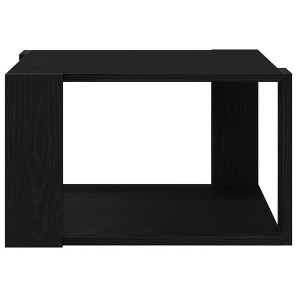 vidaXL Sofabord Sort egetræ Konstrueret træ 85 x 55 x 31 cm Solidt