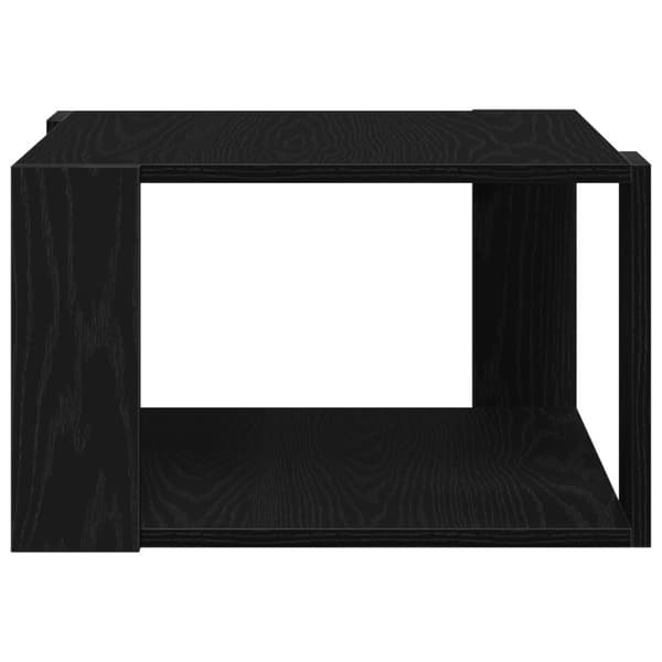 vidaXL Sofabord Sort egetræ Konstrueret træ 85 x 55 x 31 cm Solidt