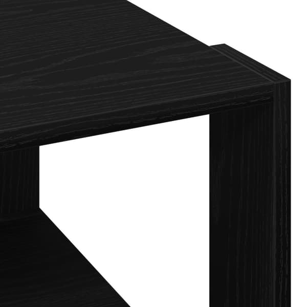 vidaXL Sofabord Sort egetræ Konstrueret træ 85 x 55 x 31 cm Solidt