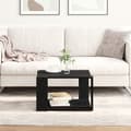 Miniatyrbillede 2 af 10: vidaXL Sofabord Sort egetræ Konstrueret træ 85 x 55 x 31 cm Solidt