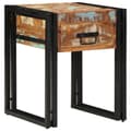 Miniatyrbilde 5 av 11: vidaXL Endebord med skuff Svart 40x40x50 cm Solid gjenvunnet tre
