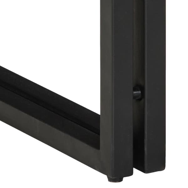vidaXL Endebord med skuff Svart 40x40x50 cm Solid gjenvunnet tre