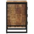 Miniatyrbillede 8 af 11: vidaXL Sengebord Brun, Sort Massivt groft mangotræ, jern 40 x 35 x 50 cm