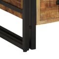 Miniatyrbillede 11 af 11: vidaXL Sengebord Brun, Sort Massivt groft mangotræ, jern 40 x 35 x 50 cm