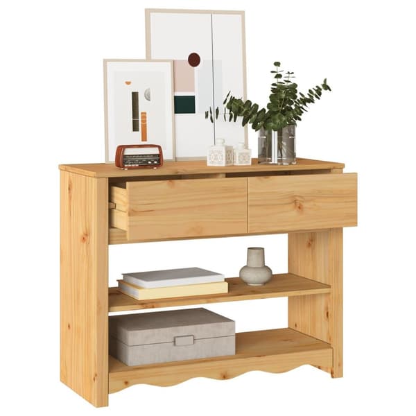 vidaXL Konsollbord ""DRAMMEN"" 89,5x37x73 cm Solid Tre Furu