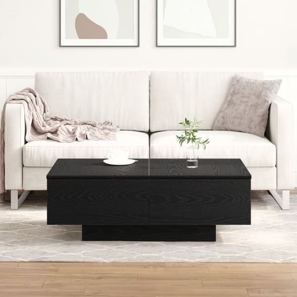 vidaXL Musta Tammi Kahvipöytä 90x60x31 cm Tekninen Puu