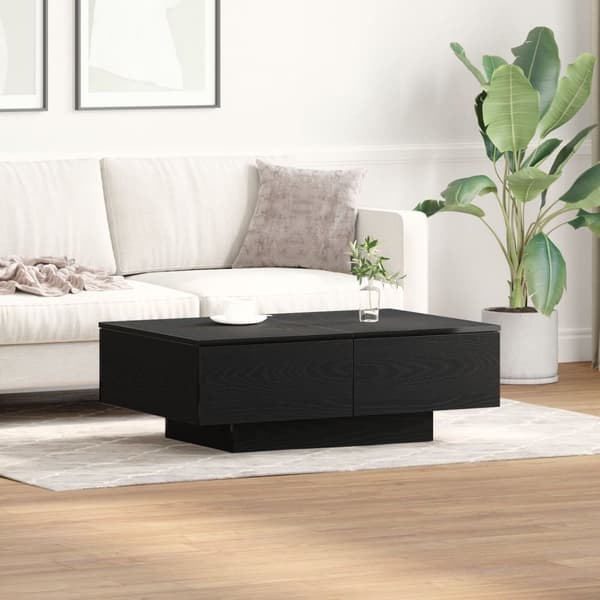 vidaXL Musta Tammi Kahvipöytä 90x60x31 cm Tekninen Puu