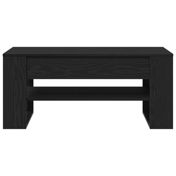 vidaXL Sofabord Sort egetræ Konstrueret træ 102 cm x 55 cm x 45 cm