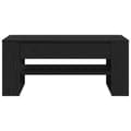 Miniatyrbillede 7 af 10: vidaXL Sofabord Sort egetræ Konstrueret træ 102 cm x 55 cm x 45 cm