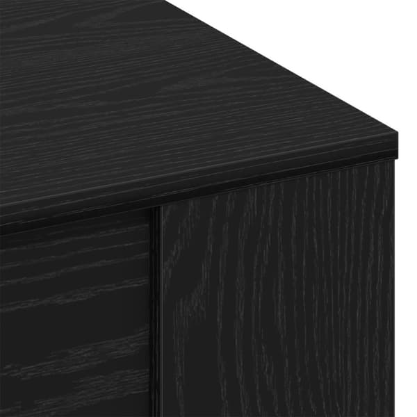 vidaXL Sofabord Sort egetræ Konstrueret træ 102 cm x 55 cm x 45 cm
