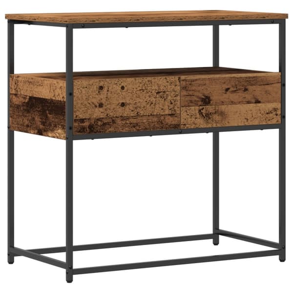 vidaXL Konsolipöytä Vanha Puu 75x40x75 cm Tekokuitu ja Teräs