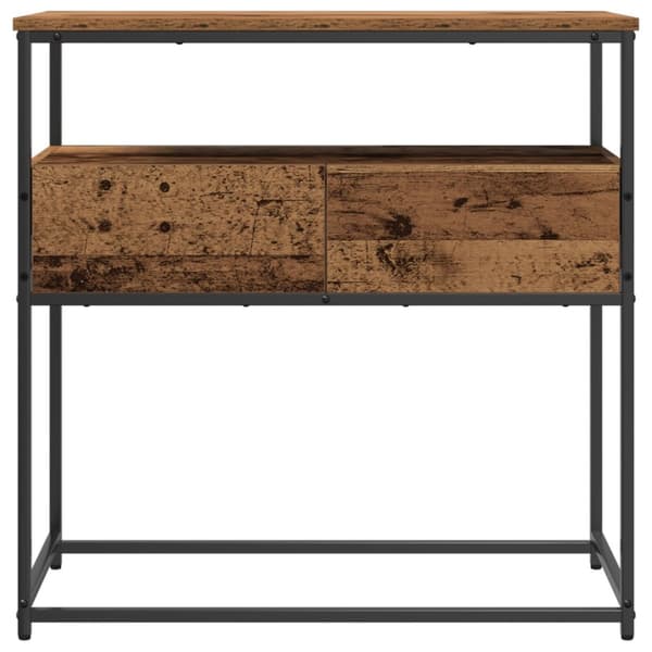 vidaXL Konsolipöytä Vanha Puu 75x40x75 cm Tekokuitu ja Teräs