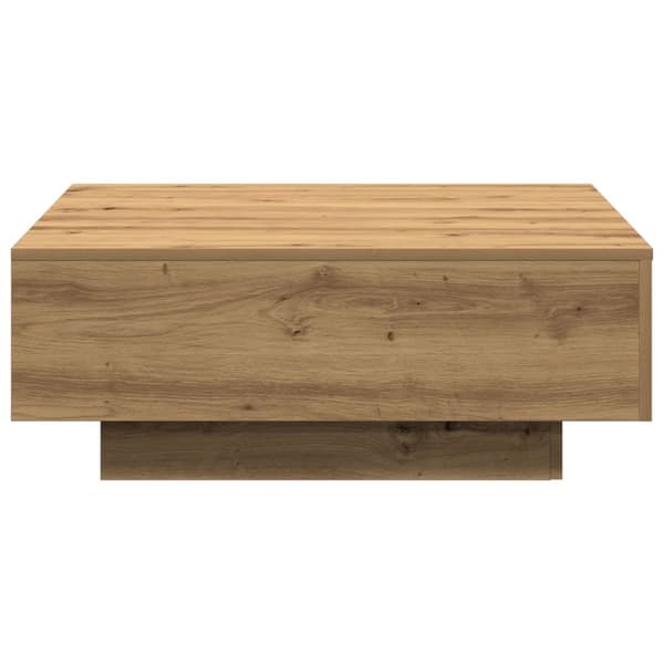 vidaXL Soffbord Hantverksmässig ek Massivt trä 80 x 80 x 31 cm