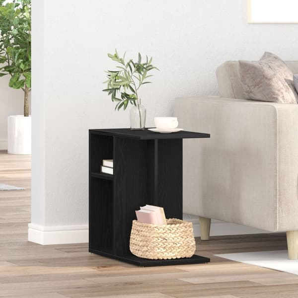 vidaXL Sidebord Svart Eik Tre 50 x 30 x 50 cm Oppbevaring Sluttbord