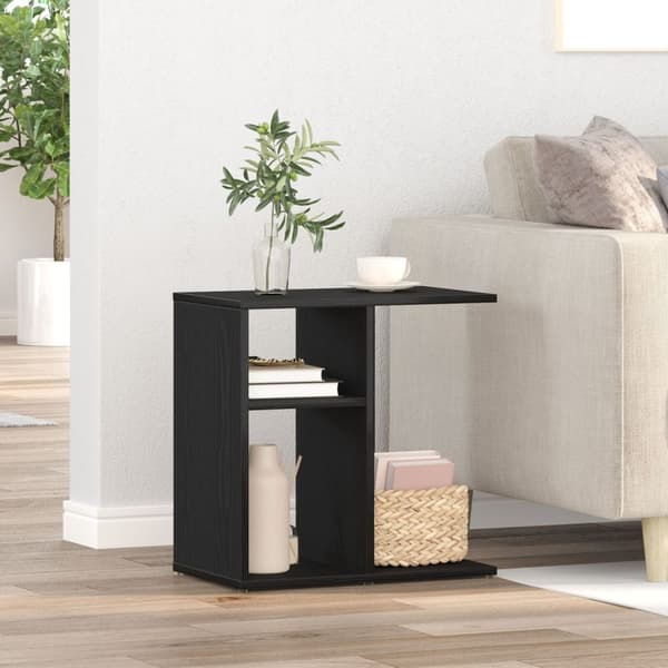 vidaXL Sidebord Svart Eik Tre 50 x 30 x 50 cm Oppbevaring Sluttbord