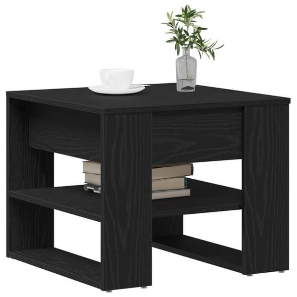 vidaXL Svart Eik Kaffe Bord 55.5x55x45 cm Laget av Konstruert Tre