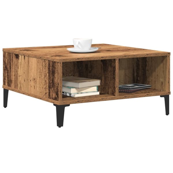 vidaXL Kaffebord Gamle Tre 60x60x30 cm Ingeniørtre