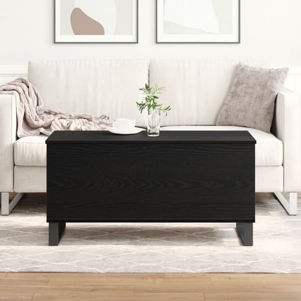 vidaXL Kaffebord Svart Eik 90x44,5x45 cm Konstruert Tre