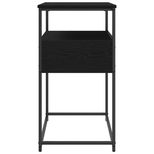 vidaXL Konsollbord Svart Eik 75x40x75 cm Ingeniørtre og Stål