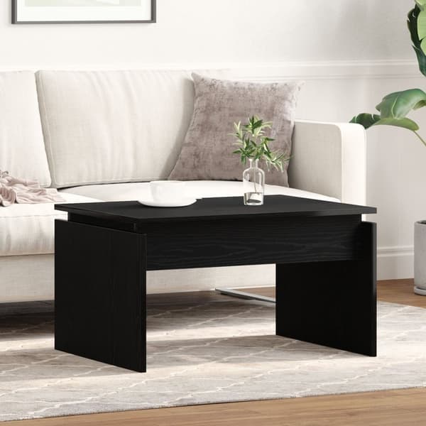 vidaXL Kaffeebord Svart Ek Trä 68 x 38 x 50 cm Hållbart Kaffeebord