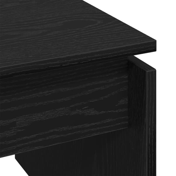 vidaXL Kaffeebord Svart Ek Trä 68 x 38 x 50 cm Hållbart Kaffeebord
